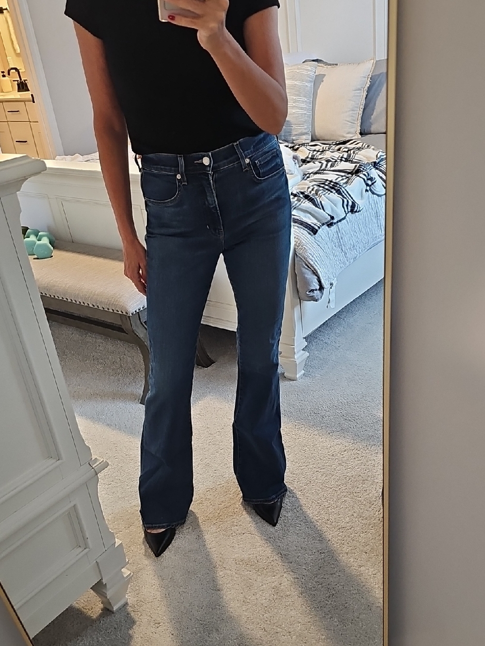 Veronica Beard Beverly Skinny Flare High Rise